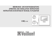Vaillant VRC 410 Instructions De Montage Et Manuel D'utilisation