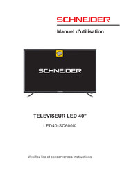 Schneider LED40-SC600K Manuel D'utilisation