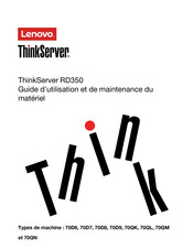 Lenovo ThinkServer 70D8 Guide D'utilisation Et De Maintenance Du Matériel