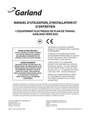 Garland EDU-15W Manuel D'utilisation, D'installation Et D'entretien