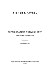 Fisher & Paykel ACTIVESMART RF172G Guide D'installation / Guide D'utilisation