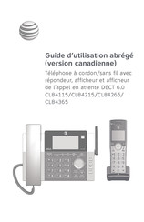 AT&T CL84365 Guide D'utilisation Abrégé