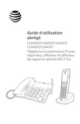 AT&T CL84307 Guide D'utilisation Abrégé
