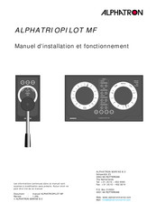 Alphatron Marine ALPHATRIOPILOT MF Manuel D'installation Et Fonctionnement