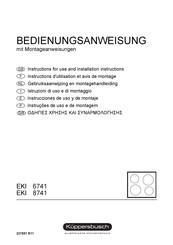 Kuppersbusch EKI 6741 Instructions D'utilisation Et Avis De Montage