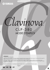 Yamaha Clavinova CLP-380 Mode D'emploi