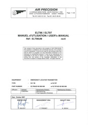 AIR PRECISION ELT96 Manuel D'utilisation