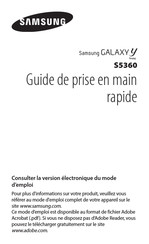 Samsung Galaxy Young S5360 Guide De Prise En Main Rapide