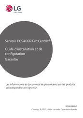 LG PCS400R Pro Centric Guide D'installation Et De Configuration