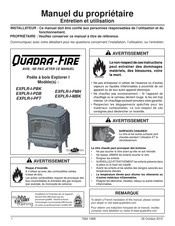 Quadra-Fire EXPLR-I-PBK Manuel Du Propriétaire, Entretien Et Utilisation