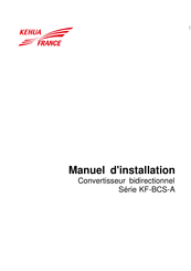 Kehua France KF-BCS-A Serie Manuel D'installation