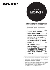 Sharp MX-FX13 Guide De Fonctionnement