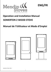 Mendip Stoves SOMERTON 2 pedestal Manuel De L'utilisateur Et Mode D'emploi