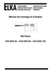 Elka KOLOSS 120 Manuel De Montage Et D'emploi