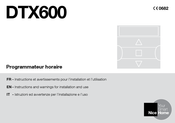 Nice DTX600 Instructions Et Avertissements Pour L'installation Et L'utilisation