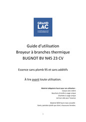 GRAND LAC BUGNOT BV N45 23 CV Guide D'utilisation