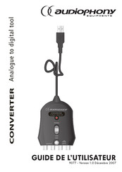 audiophony CONVERTER Guide De L'utilisateur