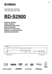 Yamaha BD-S2900 Mode D'emploi