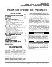Carrier 40WAD009 Instructions D'installation Et De Maintenance