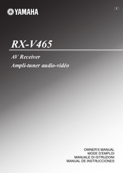 Yamaha RX-V465 Mode D'emploi
