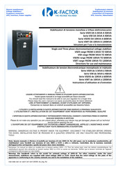 K-FACTOR VSRT Serie Instructions D'utilisation Et D'entretien