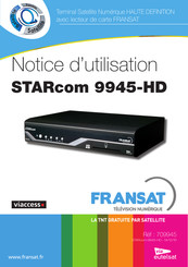 Fransat STARcom 9945-HD Notice D'utilisation