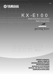 Yamaha KX-E100 Mode D'emploi