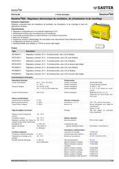 Sauter flexotron 800 Fiche Technique