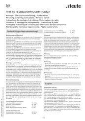 steute RF RC 10 SW922 LBT Instructions De Montage Et De Câblage