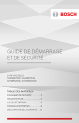 Bosch SHV88PZ53N Guide De Démarrage Et De Sécurité