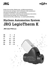 GF 9920.015 Instructions De Montage, Notice D'utilisation Et De Maintenance