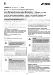 steute Ex ZS 73 S 1O/1S-3D Instructions De Montage Et De Câblage