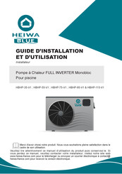 HEIWA Blue HBHP-115-V1 Guide D'installation Et D'utilisation