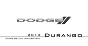 Dodge Durango 2013 Guide De L'automobiliste