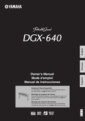 Yamaha Portable Grand DGX-640 Mode D'emploi