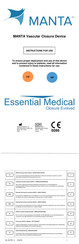 Essential Medical MANTA Vascular Closure Device Mode D'emploi