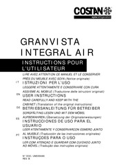 Costan Granvista Integral Air Instructions Pour L'utilisateur