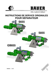 Bauer GB855 Instructions De Service Originales