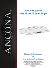 Ancona Slim SE2M 30 Manuel De L'utilisateur Et Instructions D'installation