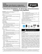 Bryant 915SB Instructions D'installation, De Démarrage, De Fonctionnement, D'entretien Et De Réparation