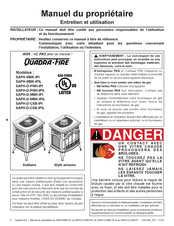 Quadra-Fire SAPH-D-PMH-IPI Manuel Du Propriétaire, Entretien Et Utilisation