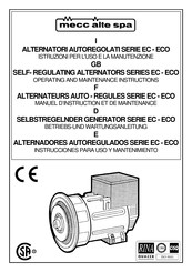 Mecc Alte spa EC - ECO Serie Manuel D'instruction Et De Maintenance