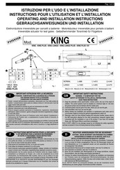RIB KING Serie Instructions Pour L'utilisation Et L'installation