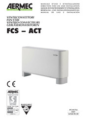 AERMEC FCS - ACT Manuel De Fonctionnement Et D'installation