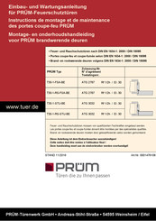 PRÜM T30-1-RS-FSA-BE Instructions De Montage Et De Maintenance