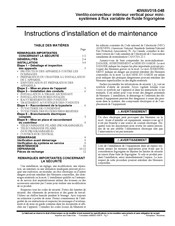 Carrier 40WAV 048l Instructions D'installation Et De Maintenance