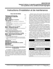Carrier 40WAF012 Instructions D'installation Et De Maintenance