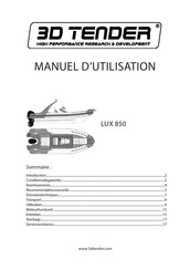 3D TENDER LUX 850 Manuel D'utilisation