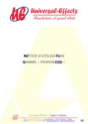 Universal-Effects POWER CO2 Serie Notice D'utilisation