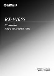 Yamaha RX-V1065 Mode D'emploi